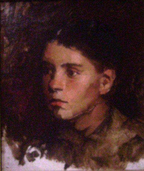 Frank Duveneck Head of a Young Girl oil painting image